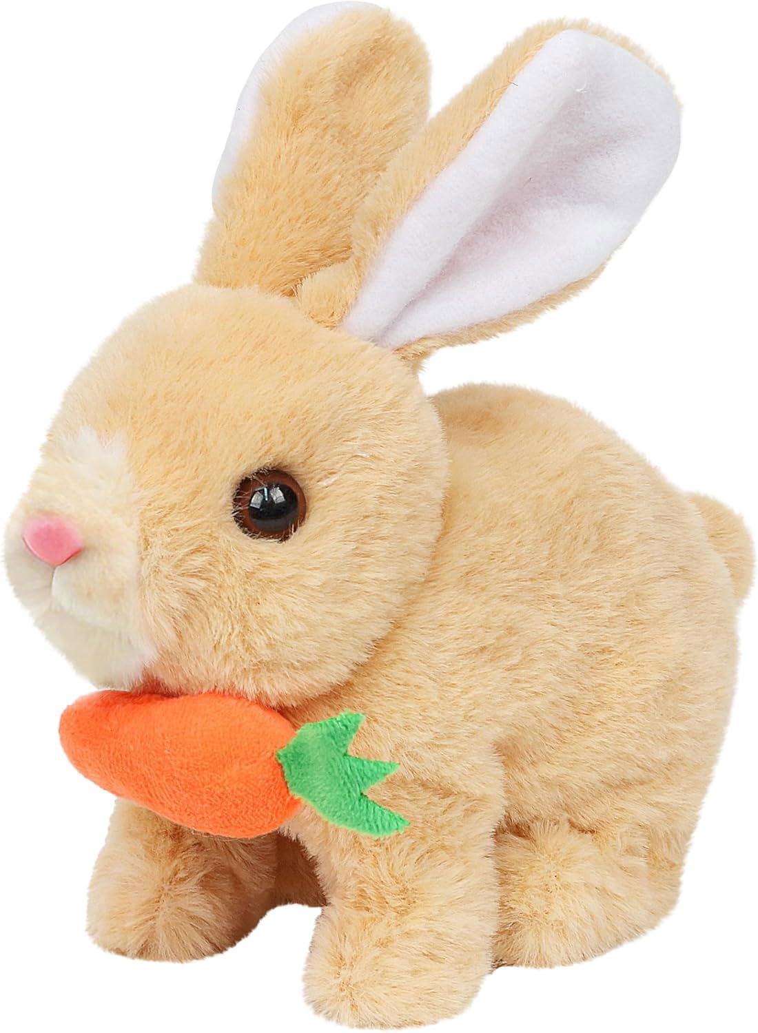 Toy Alert Rabbit Rabbit with Carrot Interactive Electronic Pet Plush Bunny Toy with ...