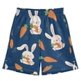 thumbnail image 1 of Rabbit Carrot Pattern Athletic Shorts Breathable with Comfort Fit Drawstring Casual Sweatshorts Large, 1 of 9