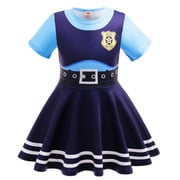 Rabbit Cartoon Costume Dress Cosplay Police Outfits for Halloween, Size 3T-4T
