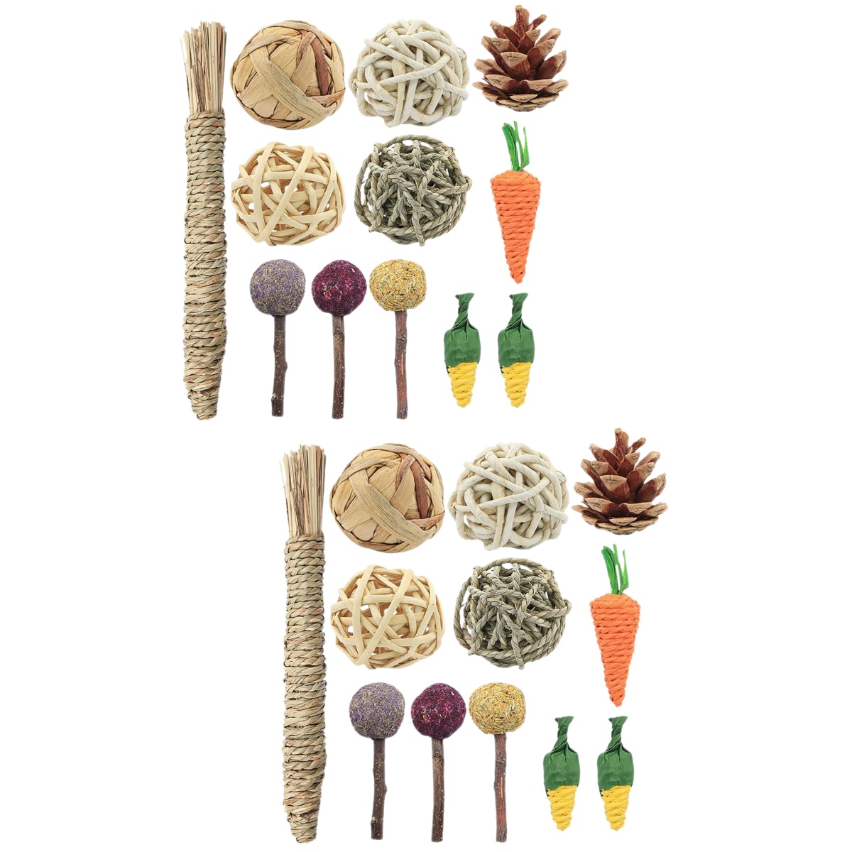 Rabbit Chew Toy Weave Guinea Pig Grass Balls Toys for Pigs Play with