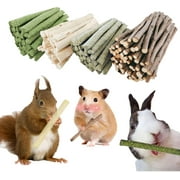 Rabbit Chew Toy300g Bunny Molar Treat 4 in 1 Organic Natural Snack for Cleaning Teeth Apple Branch Sweet Bamboo Timothy Hay Alfalfa Stuff Dental Snacks for Hamster Chinchilla Parrot Gerbil Squirrel