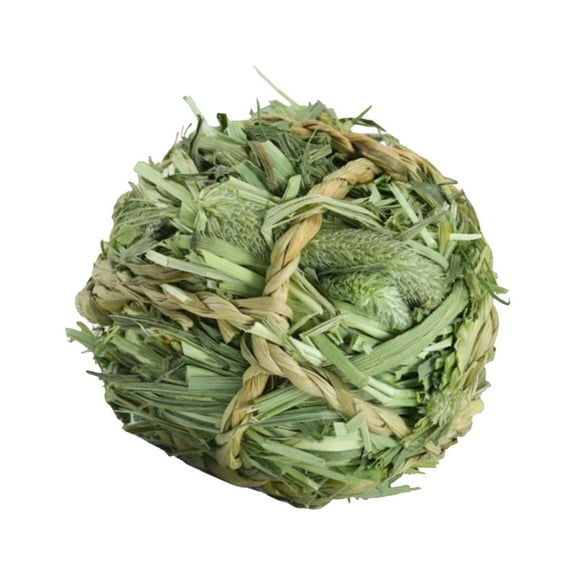 Rabbit Chew Toys, Timothy Grass Hay Ball Small Animal Activity Play Toy for Bunny, Rabbits, Hamster, Chinchilla