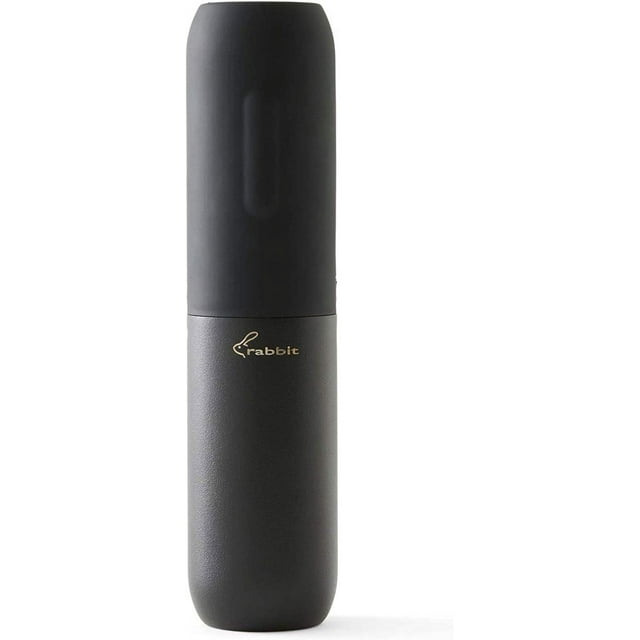 Rabbit Compact Electric Corkscrew Wine Bottle Opener, Black, 10.75