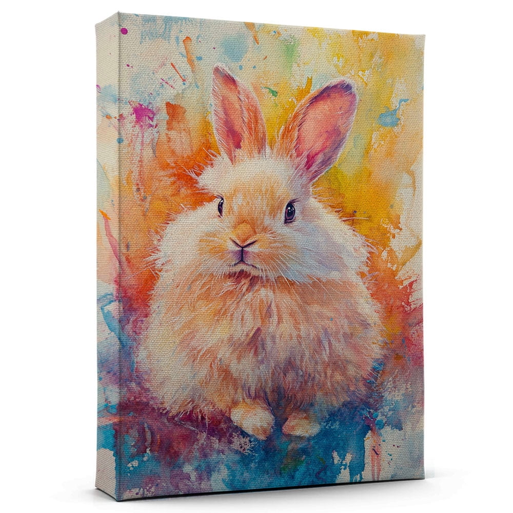 Rabbit Cream English Angora Canvas Wall Art For Bedroom Office Wall ...