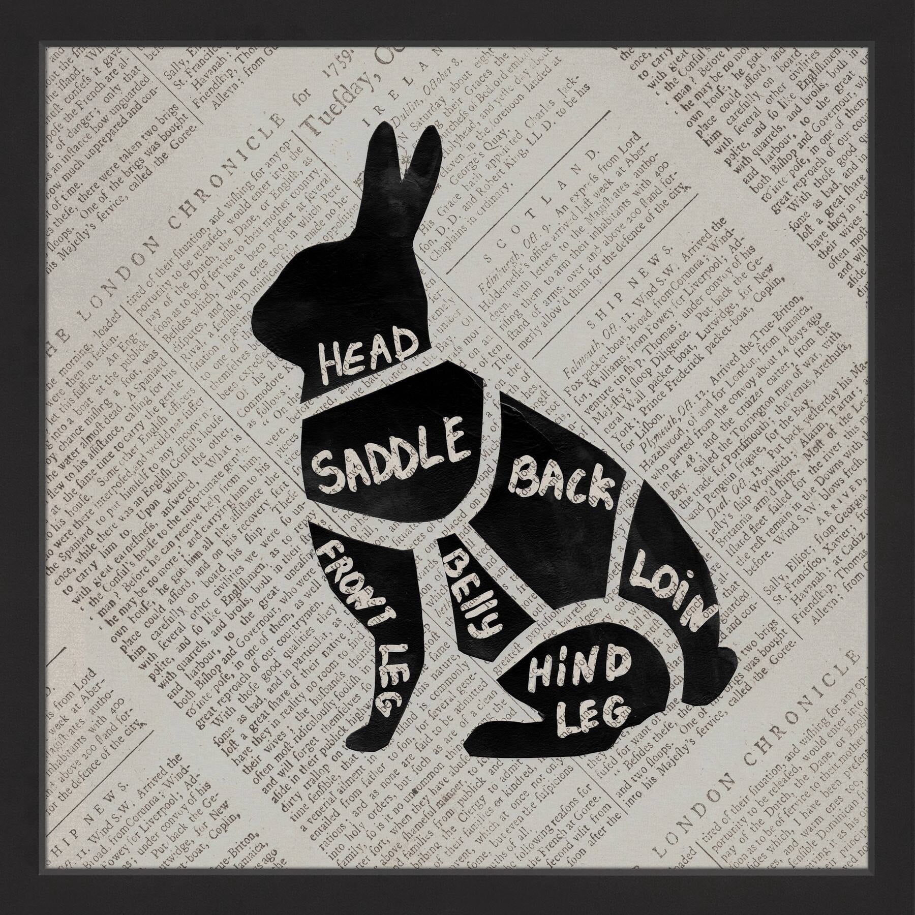 "Rabbit Cuts" Framed Painting Print