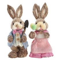 Rabbit Decorations Rabbits Bunny Animal Model 2pcs Easter Theme Party Supplies Ornaments 23cm/9in