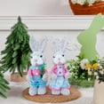 thumbnail image 1 of Rabbit Decorations Rabbits Bunny Animal Model 2pcs Easter Theme Party Supplies Ornaments 23cm/9in, 1 of 6