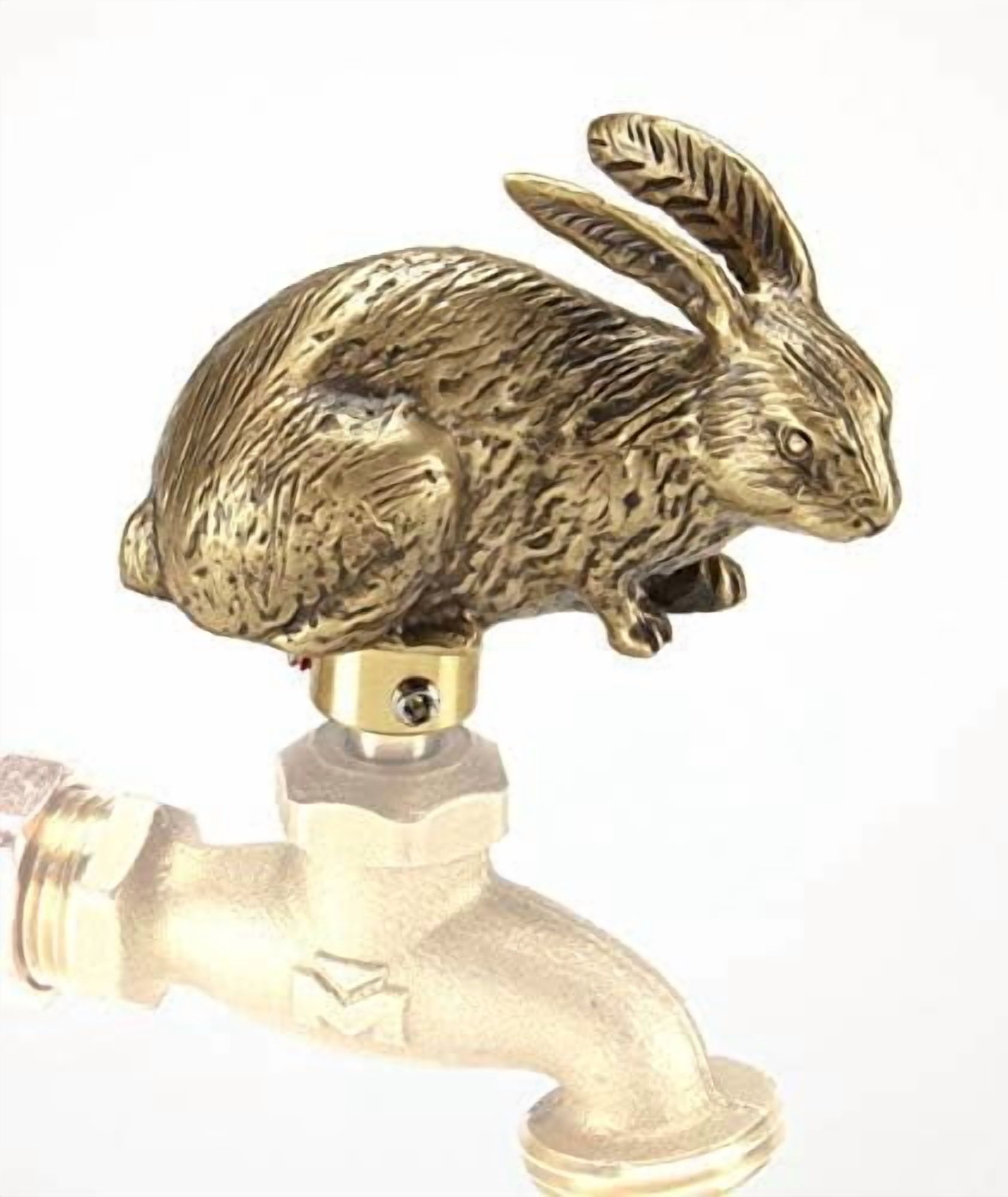 Faster Handle Icon Rabbit Rabbit - Decorative Outdoor Faucet Handle with Universal Adapter, Brass ...