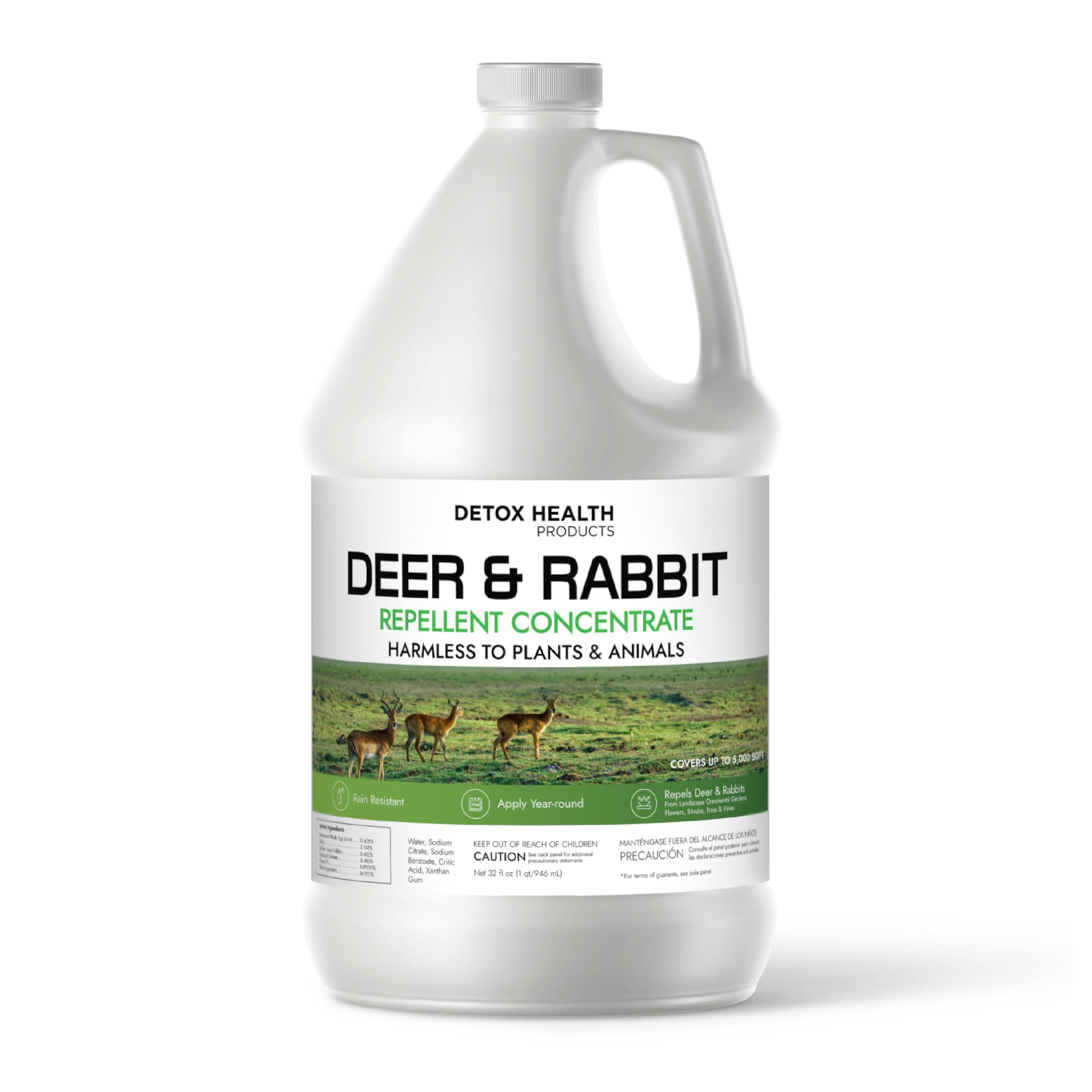 Rabbit and Deer Repellent Spray (128 Ounces) Rabbit Repellent Spray