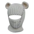 thumbnail image 1 of Rabbit Ear Hat Fall Winter Warm Neck Gaiter Mask One Piece Knit Beanie, 1 of 6