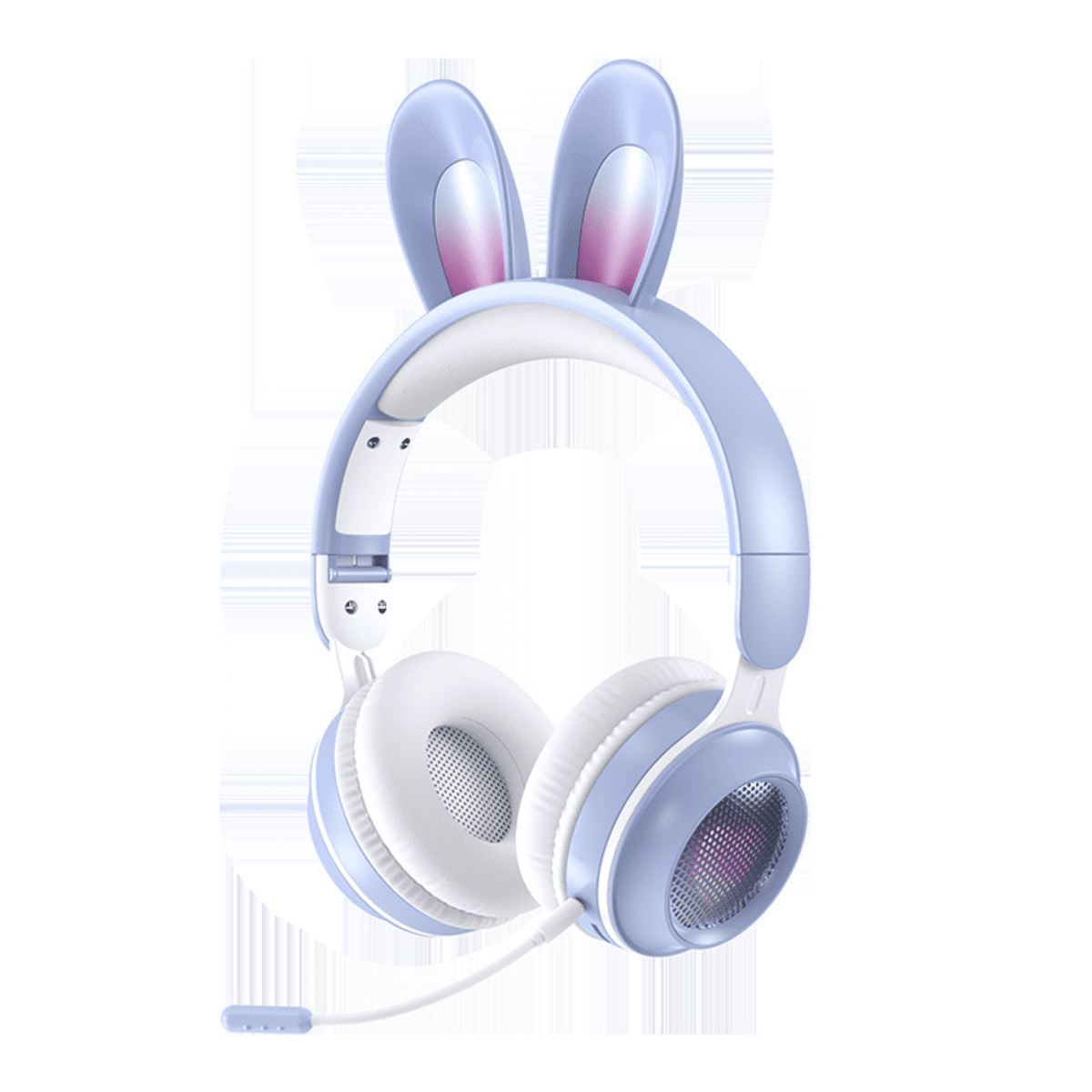 Rabbit Ear Headset Bluetooth Wireless LED Children's Headphones With Microphone Comfortable Overhead Design For Kids