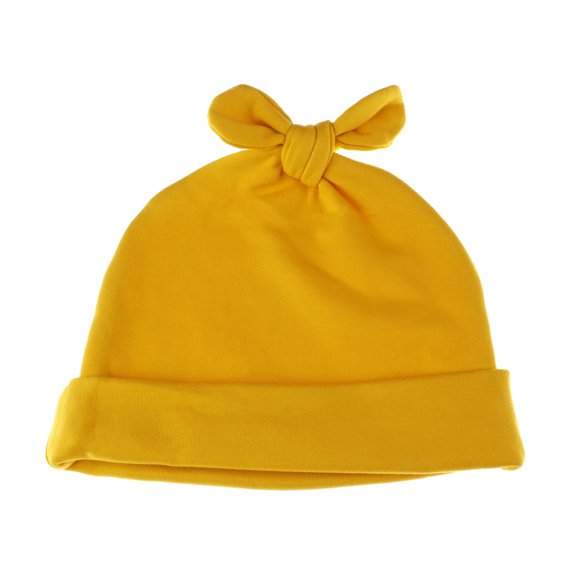 Rabbit Ears Cotton Beanie Hat - Baby Golden Yellow