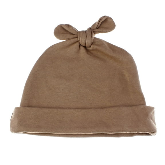 Rabbit Ears Cotton Beanie Hat - Newborn Cocoa