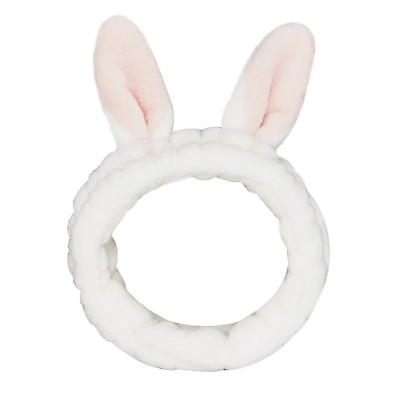Rabbit Ears Hair Bands for Women Soft Carol Fleece Headband Multiple Styles Elastic Hair Band for Makeup Washing Face Shower Spa