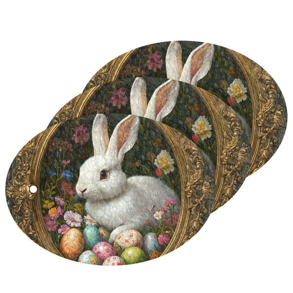 Rabbit Easter Eggs Flowers 3 Dish Sponges Bulk Delicate Clean Non Scratch Compressed Sponges Kitchen Sponges BPA Free