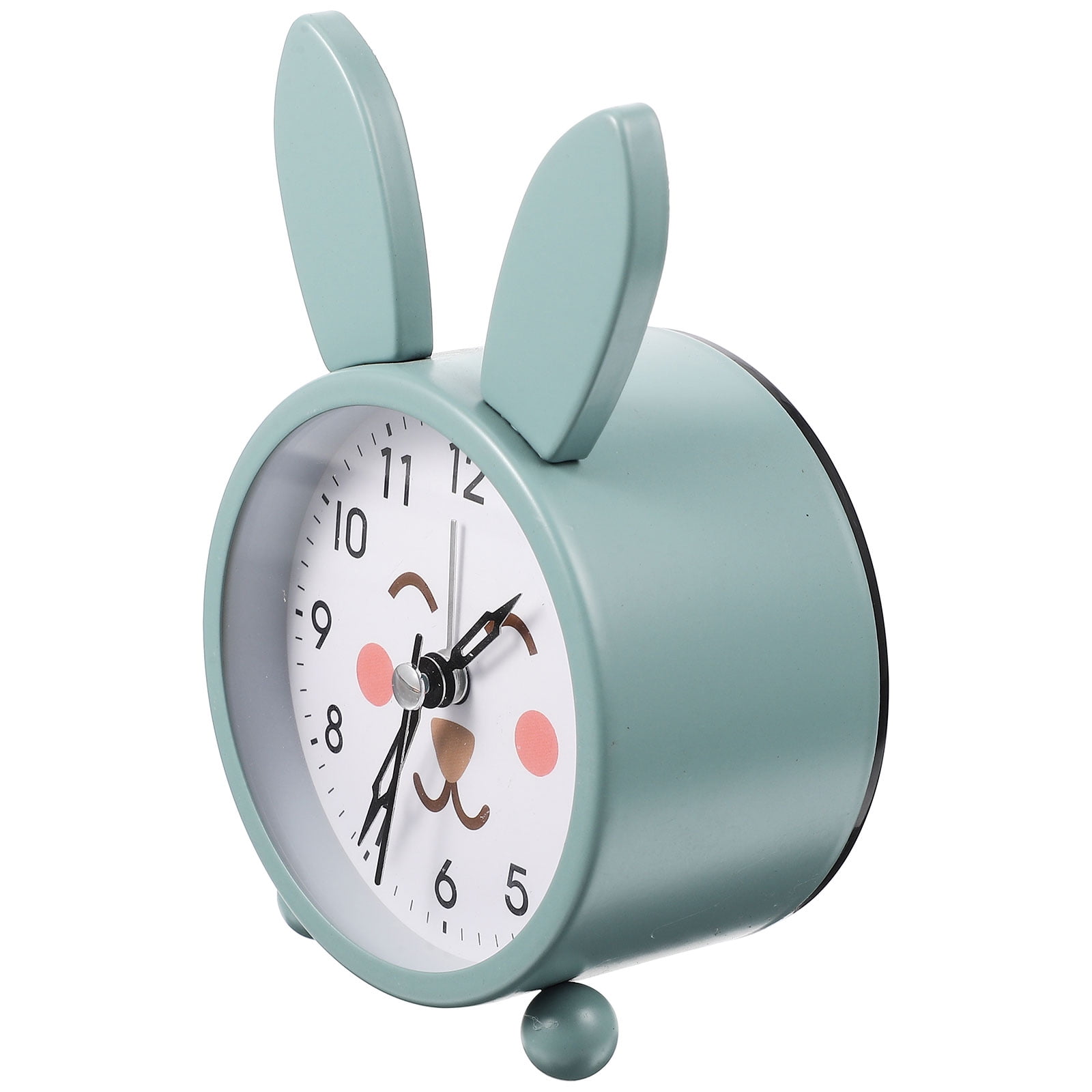 Rabbit Electronic Alarm Clock Girls Nightstand Portable Child Office Cute Glass Iron Desk