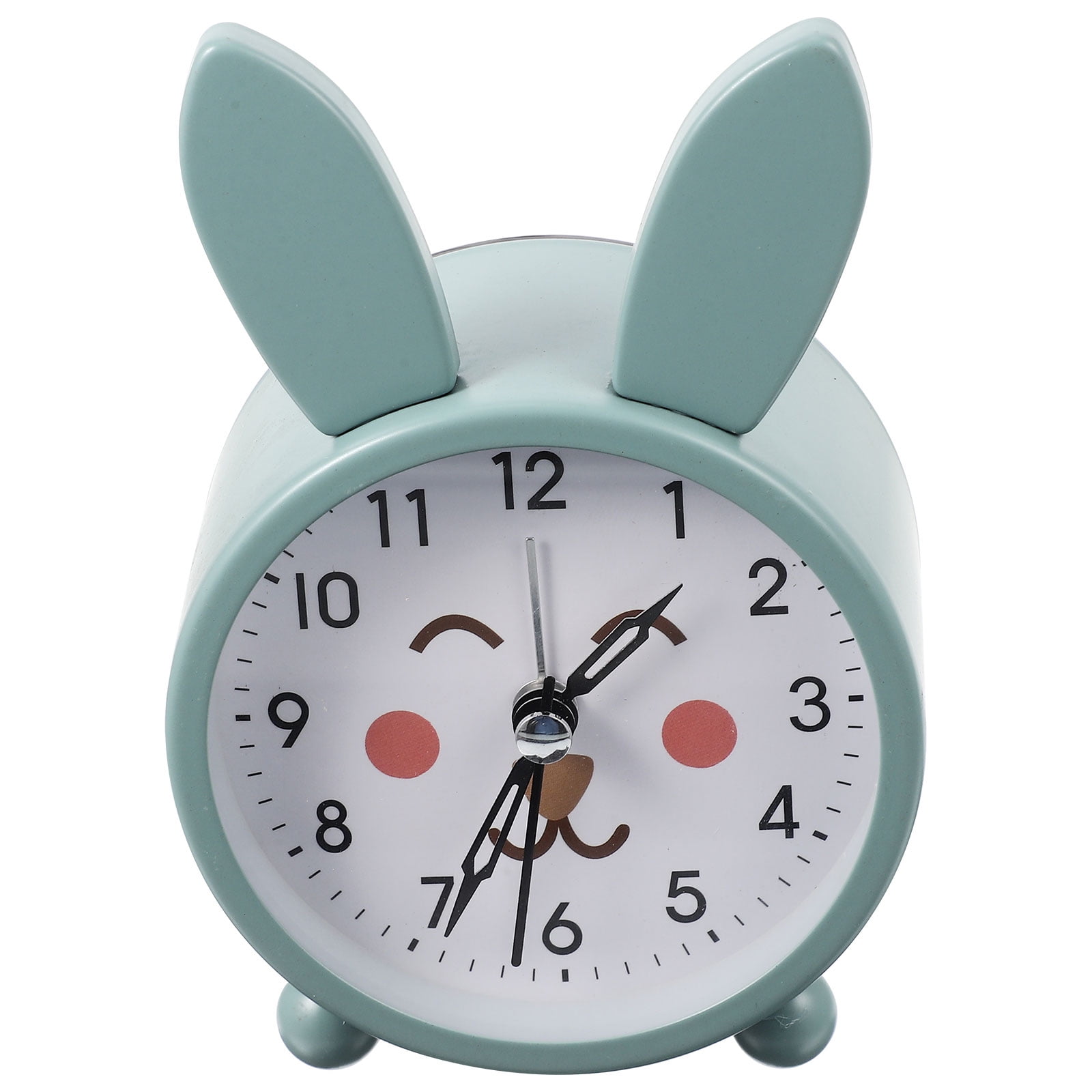 Rabbit Electronic Alarm Clock Metal Decor Accessories Clocks Lovely Ear Desk Decorative Small