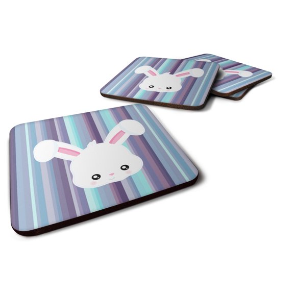 Rabbit Face Foam Coaster Set of 4
