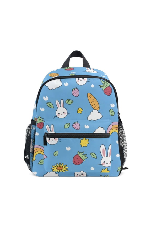 Rabbit Face Mini Backpack Cute Small Backpack with Chest Strap and Whistle Ages 3-8