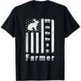 thumbnail image 1 of Rabbit Farmer USA American Flag T-Shirt men and women can wear, black, white, gifts, 1 of 4