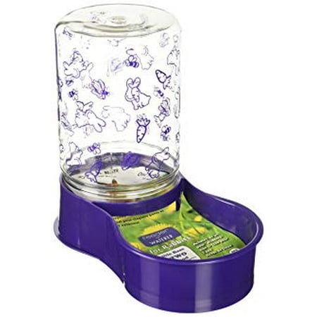 Lixit Rabbit Feeder and Water Fountain System, 48 oz Capacity, Easy Clean, Whimsical Design