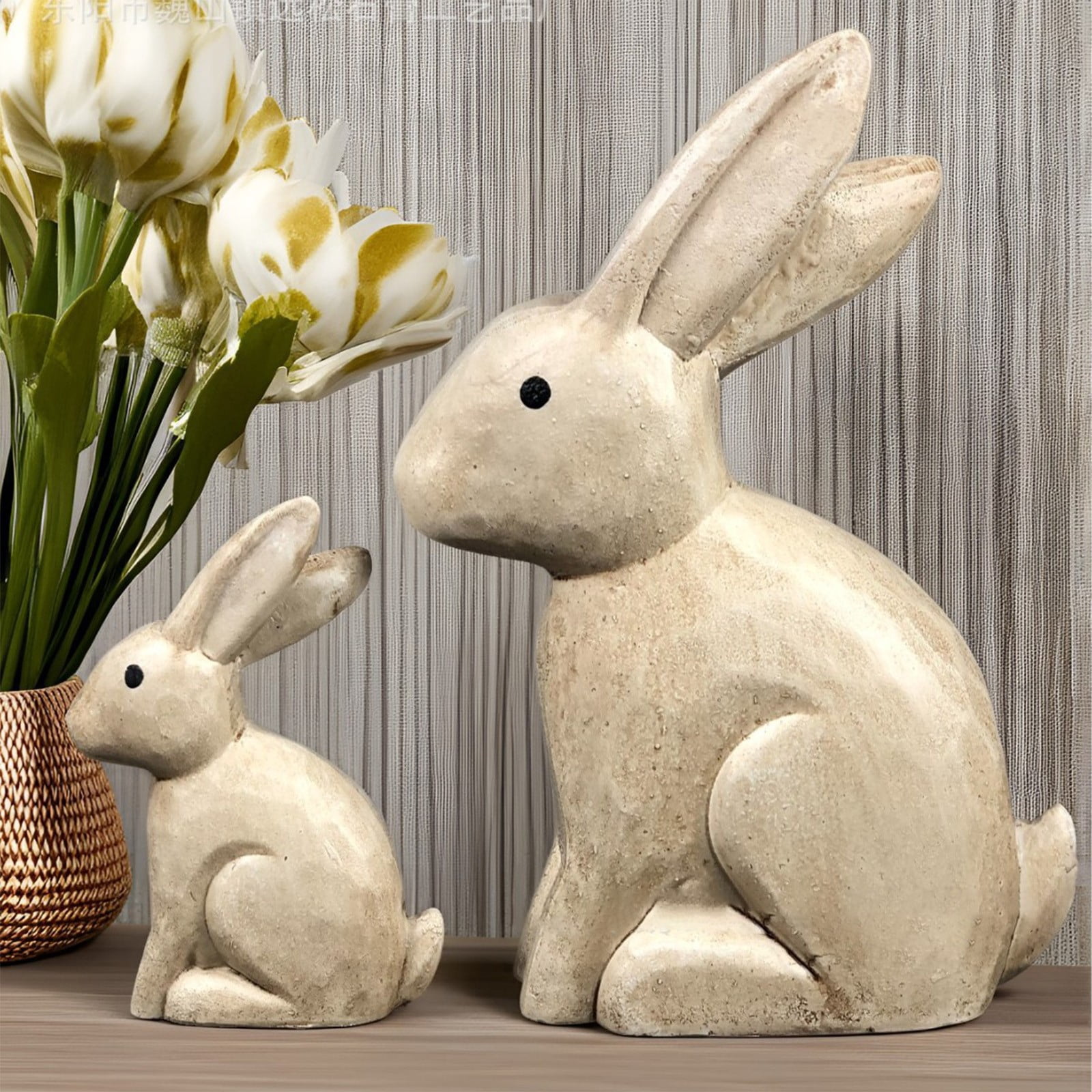 Rabbit Figurine,Bunny Decor,Easter Bunny Decoration,Resin Decorative ...