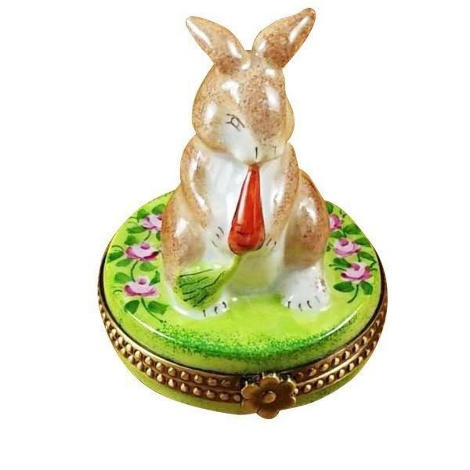 Rabbit Figurine for Animal Lovers Limoges Box Porcelain Figurine ...