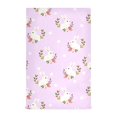 Rabbit Flower Dots Pattern Kitchen Towels 6 Pack Waffle Weave ...