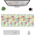 thumbnail image 1 of Rabbit with Flower Green -Mouse Pad, Big Desk Mat, Extended Gaming Mouse Pad, Mouse Mat with Non-Slip Rubber Base ＆ Stitched, 31.5 X 11.8 in Large Desk Pad for Keyboard, Mouse, Home and Office, 1 of 5