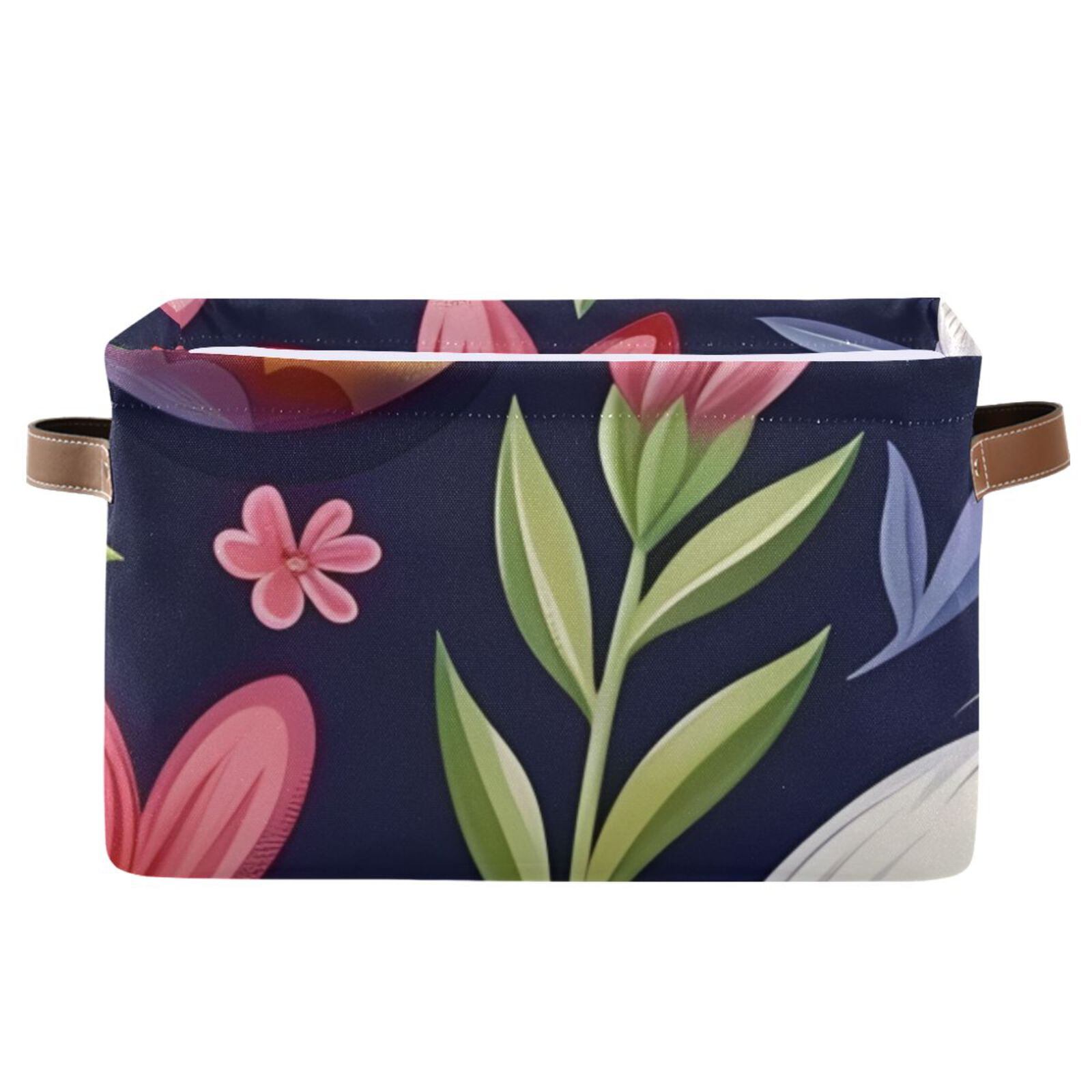 Rabbit Flowers Easter Eggs Storage Bins Baskets With Handles Storage Box Clothes Organizer Organization Toys