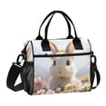 thumbnail image 1 of Rabbit Flowers White Cooler Bag Lunch Bag Soft Cooler Cooling Tote Insulated Lunch Box for Adult Men Women, 1 of 6