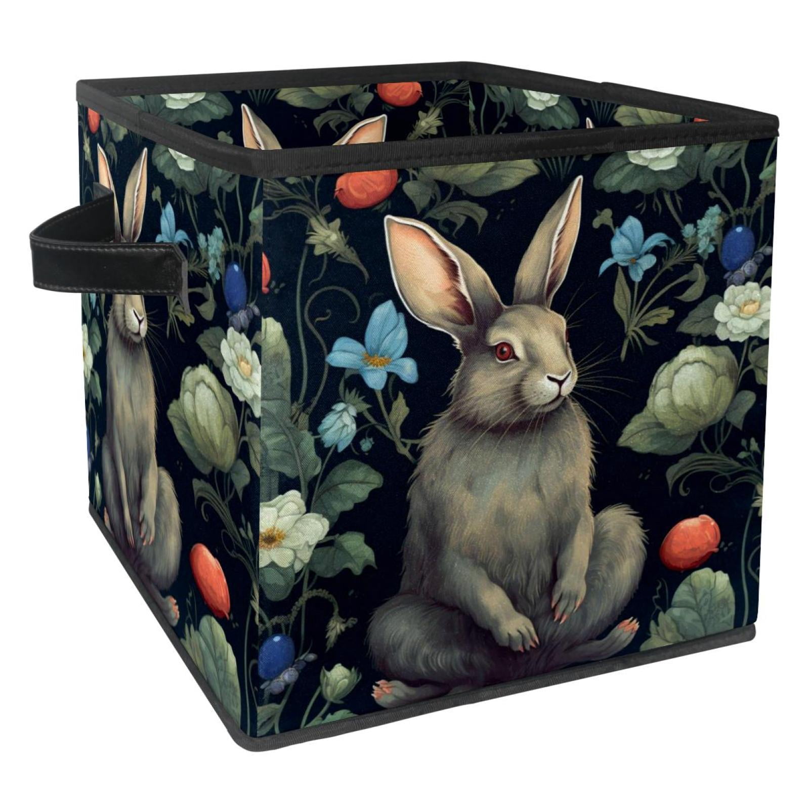 Rabbit Foldable Cube Organizer with Handle, 10.8