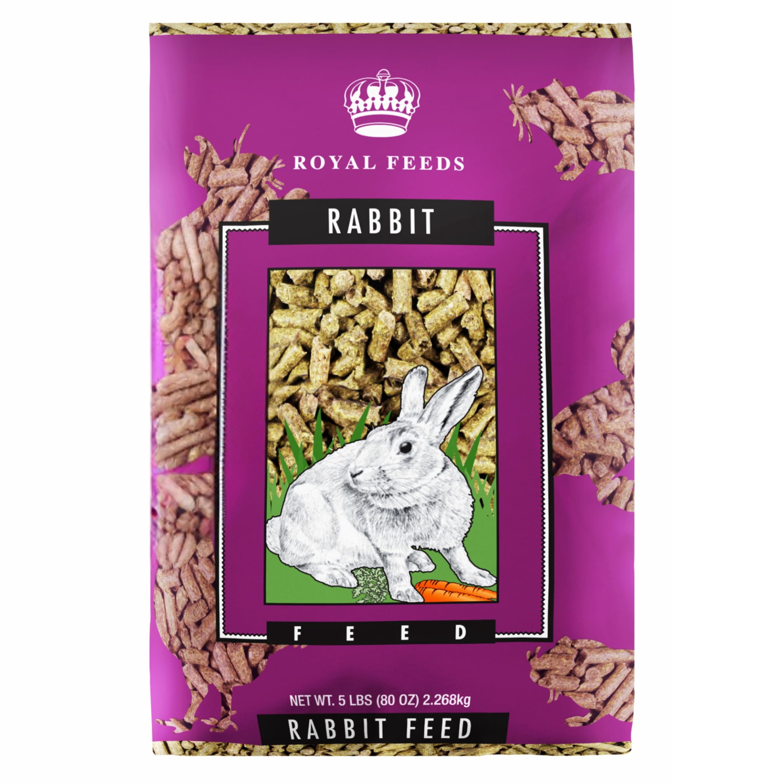 Rabbit Food Pellets, 5 Lbs Alfalfa Rabbit Pellets, Bunny Feeds, All ...