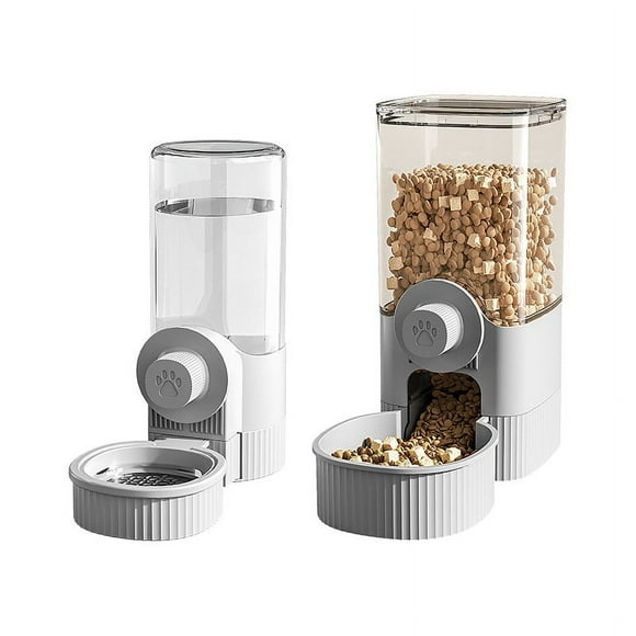 Rabbit Food Water Dispenser Hanging Automatic Pet Food Water Dispenser Automatic Large Capacity Bunny Feeder for Medium Small Animals Rabbits Puppy and Kitten Ferrets Hedgehog
