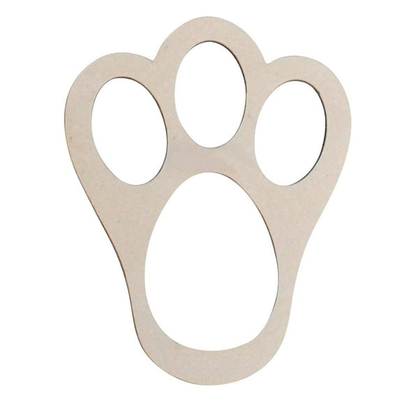 Rabbit Footprint Stencil Wooden Morning Rabbit Foot Flour Footprint Reusable For Easter Decoration