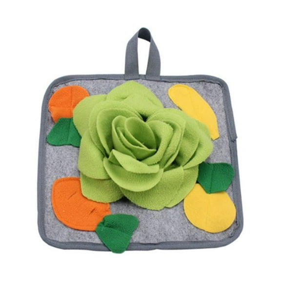 Rabbit Foraging Mat 12" x 12" Boredom Breaker Enrichment Snuffle Mat Toy for Chinchillas Guinea Pigs Ferrets Dogs