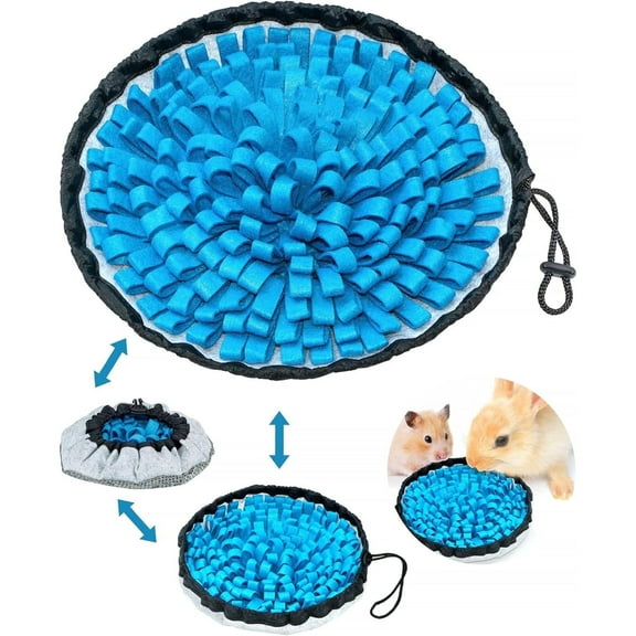 ZeenArt Rabbit Foraging Mat, 12" x 12" Guinea Pig Treats Feeding Mat for Bunny Hamster Ferrets