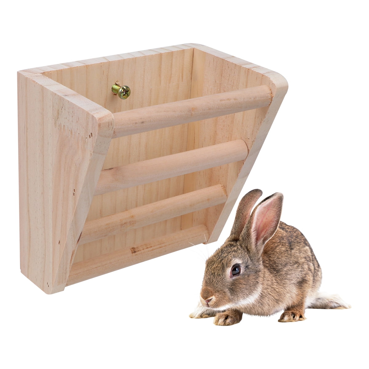 Rabbit Grass Feeder Rabbit Rack Squirrel Hay Feeder Pet Automatic