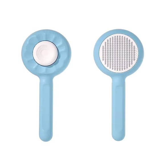 Rabbit Grooming Brush, Pet Deshedding Comb for Long Haired Cats and Dogs, Stainless Steel Pin Brush with Ergonomic Handle, Massage and De-shedding Tool for Home Use