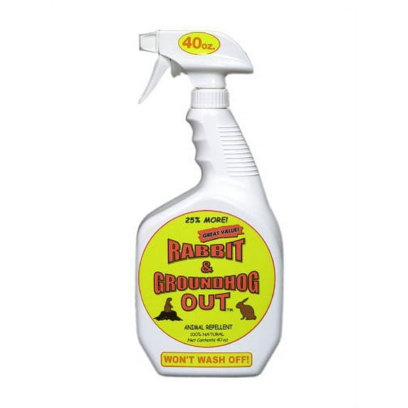 Rabbit & Groundhog Repellent: Rabbit Out 40oz Ready-To-Use