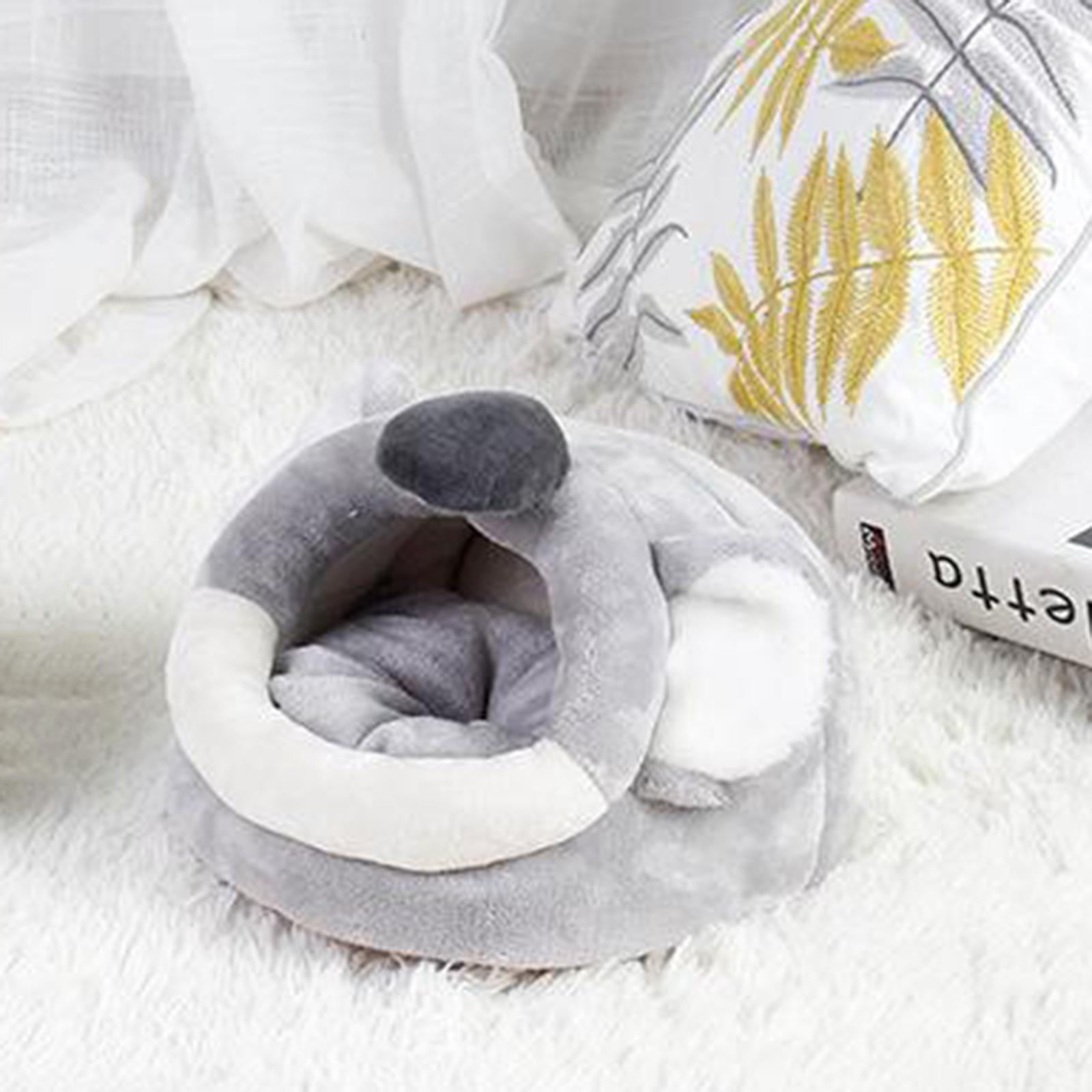 Rabbit Guinea Hamster Cute Small Animal Pet Winter Warm Squirrel Hedgehog Chinchilla House Cage Nest Hamster Accessories Gray S