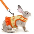 thumbnail image 1 of Rabbit Harness and Leash for Walking Escape Proof - Cute Carrot Pattern Mesh Breathable Bunny Vest Harness Outdoor Camping Hiking Training - Also Suit for Ferret Kitten Puppy Small Animals, 1 of 5