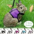 thumbnail image 1 of Rabbit Harness and Leash, Adjustable Buckle Breathable Mesh Vest Harness and Leash Set for Cats Small Pets Walking, 1 of 8