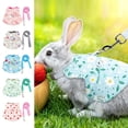 thumbnail image 1 of Rabbit Harness and Leash Set, Adjustable Breathable Pet Vest for Rabbits & Guinea Pigs,Blue, 1 of 7
