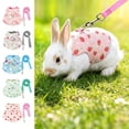 thumbnail image 1 of Rabbit Harness and Leash Set, Adjustable Breathable Pet Vest for Rabbits & Guinea Pigs,Pink, 1 of 7