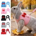 thumbnail image 1 of Rabbit Harness and Leash Set with Adjustable Soft Mesh Vest for Small Pets – Comfortable, Breathable Traction Strap for Guinea Pigs and Rabbits, 1 of 7