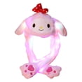 thumbnail image 1 of Rabbit Hat Ear Moving Jumping Hat LED Glowing Funny Bunny Plush Hat Cap Cosplay Party Holiday Hat for Women Girls, 1 of 6