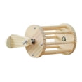 thumbnail image 1 of Rabbit Hay Feeder Rack Wooden Dispenser Rotating Drum Structure for Chinchillas Guinea Pigs Rabbits, 1 of 9