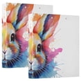 thumbnail image 1 of Rabbit Head 3 Ring Binders 1.5 inch Hardcover File Folders with Interior Pockets A4 Size Organizer for School Office Hospital Set of 2, 1 of 8