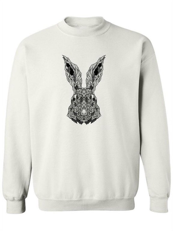 Rabbit Head Design Sweatshirt Women -Image by Shutterstock, Female Small